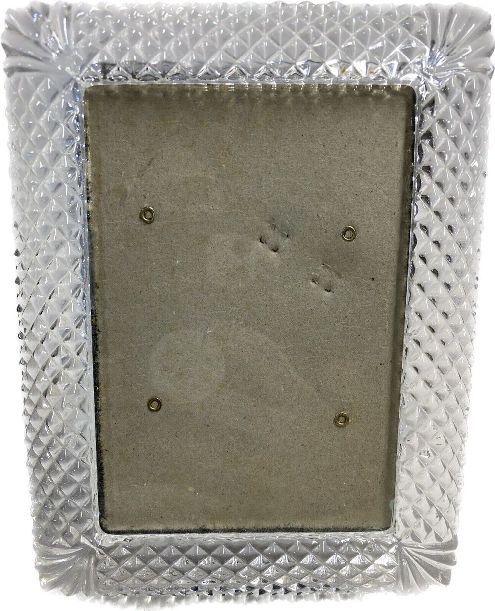 PHOTO FRAME Glass & Crystal Diamond Design for 3.5" x 5" Picture~Tabletop